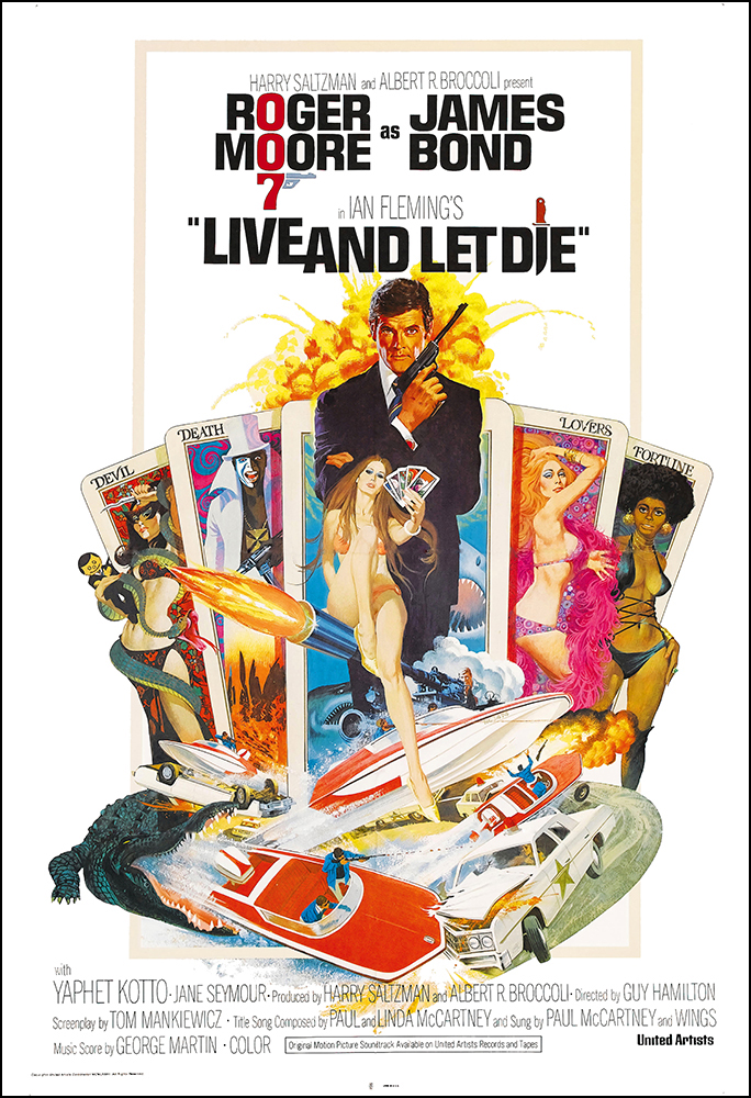 Live And Let Die Movie Poster Print 1973 Action 1 Sheet Artwork James Bond Ebay